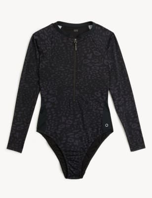 Zip Up Long Sleeve Swimsuit