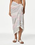 Pure Cotton Striped Beach Cover Up Sarong