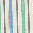 Linen Blend Striped Blouse - greenmix