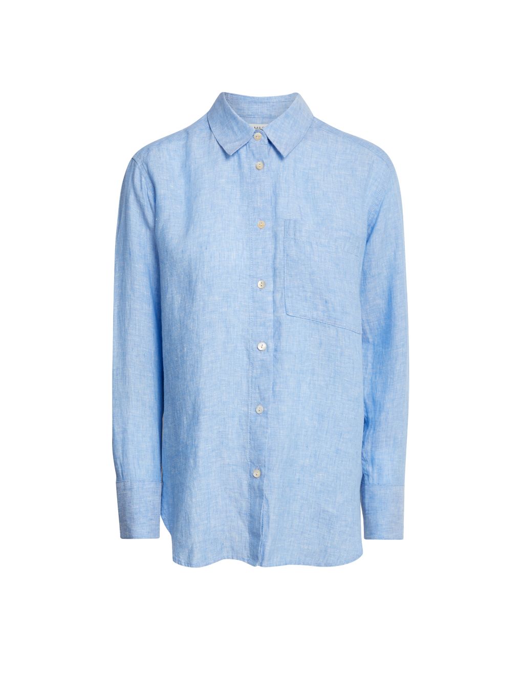 Pure Linen Striped Collared Relaxed Shirt image 2