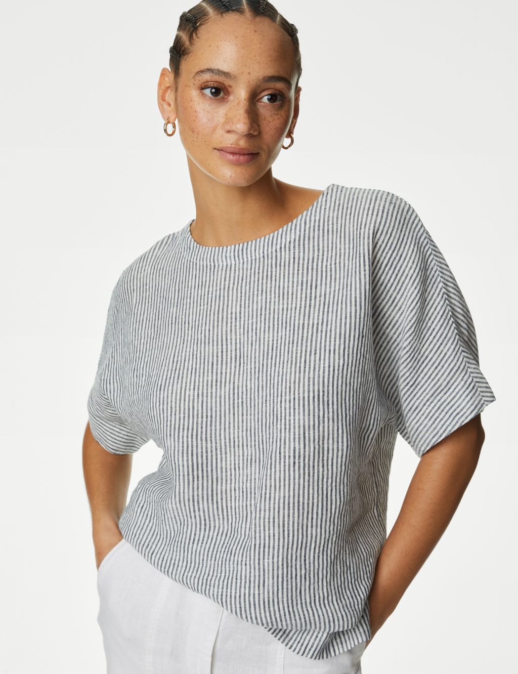 Short sleeve striped shirt - Woman