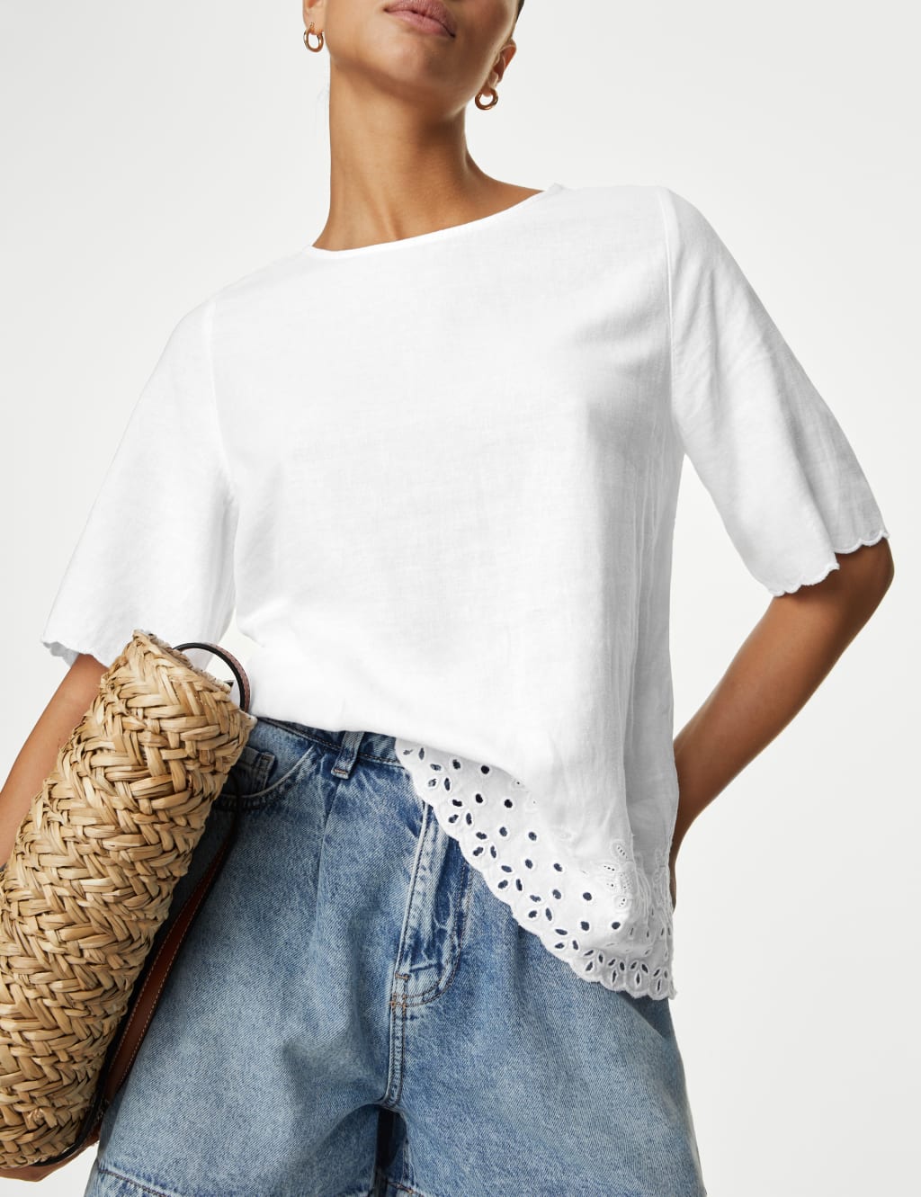 H and m linen cheap t shirt