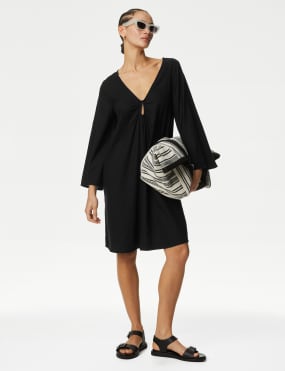 M&s womens linen dresses online