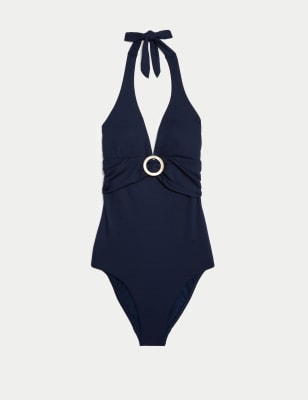 M&S Collection Tummy Control Multiway Bandeau Swimsuit - ShopStyle