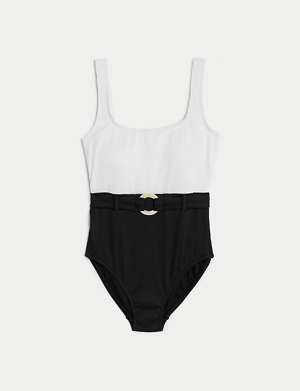 Post Surgery Tummy Control Belted Swimsuit - US