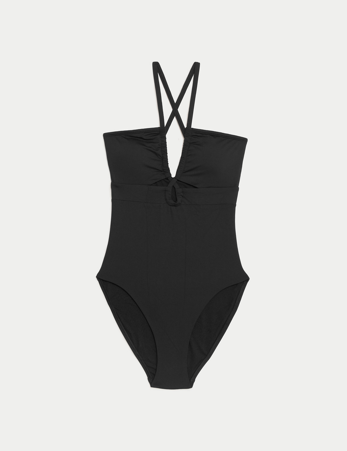 Padded Cut Out Halterneck Swimsuit