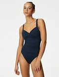 Tummy Control Ruched Plunge Swimsuit