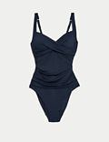 Tummy Control Ruched Plunge Swimsuit