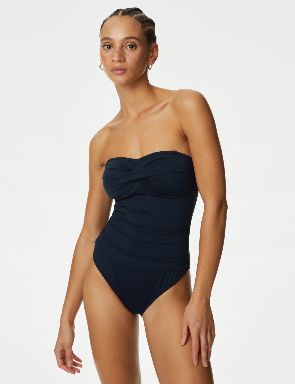 Plus Belted Underwired Tummy Control Swimsuit