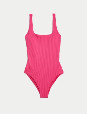 Tummy Control Padded Square Neck Swimsuit, M&S Collection