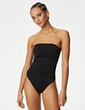 Tummy Control Ruched Bandeau Swimsuit