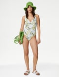 Buy MARKS & SPENCER Tummy Control Printed Plunge Swimsuit 2024