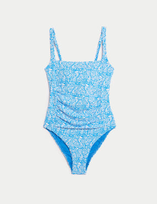 Marks & Spencer Tummy Control Printed Bikini Bottoms T529894WBLUE Mix_(2XL)  : : Clothing & Accessories