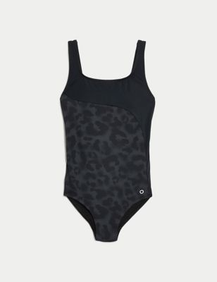 Printed Scoop Neck Swimsuit