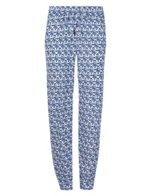 Woodblock Print Beach Trousers | M&S Collection | M&S