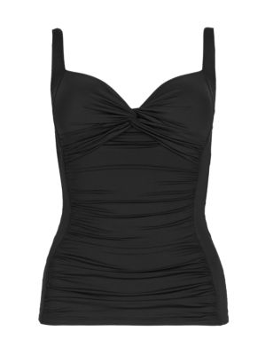 Ruched Twisted Front Tankini Top | M&S Collection | M&S