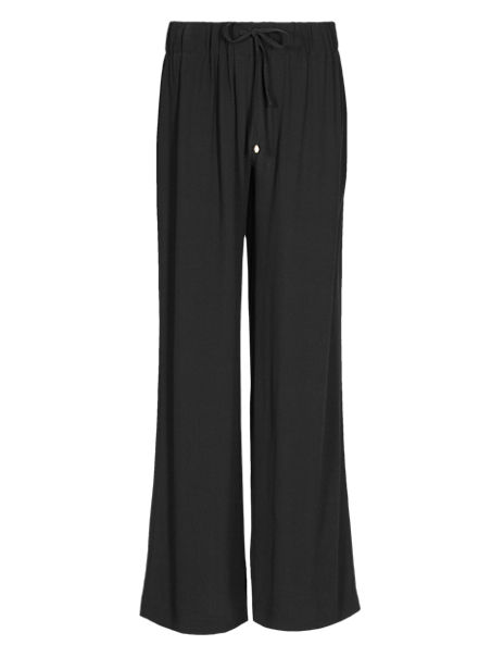 Elasticated Waist Crêpe Beach Trousers | M&S Collection | M&S