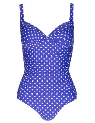 Tummy Control Spotted Swimsuit | M&S Collection | M&S