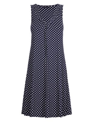 Front Knot Spotted Vest Dress | M&S Collection | M&S