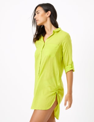 pure cotton shirt beach dress