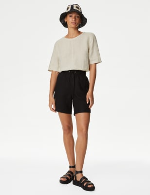 

Womens M&S Collection Pure Linen T-Shirt - Natural, Natural
