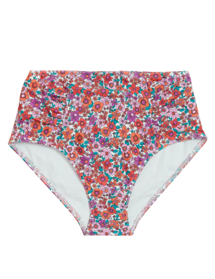 

Womens M&S Collection Bauchkaschierende Bikinihose mit Tiermuster - Multi, Multi