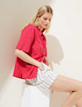 Linen Rich Collared Utility Shirt