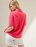 Linen Rich Collared Utility Shirt