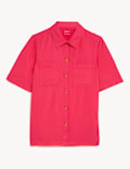 Linen Rich Collared Utility Shirt