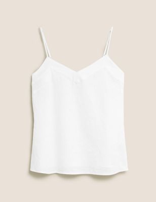 Pure Linen V-Neck Cami Top | M&S Collection | M&S