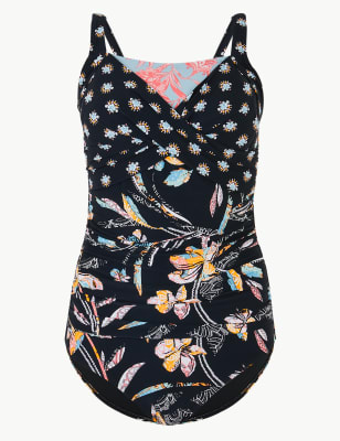 Post Surgery Secret Slimming&trade; Floral Print Swimsuit