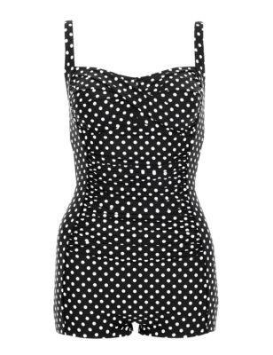 Ruched & Spotted Swimsuit | M&S Collection | M&S