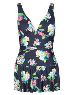 Tummy Control Floral Skirted Swimsuit | M&S Collection | M&S