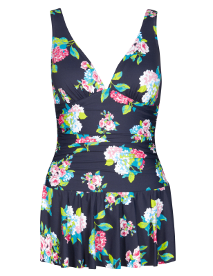 Tummy Control Floral Skirted Swimsuit | M&S Collection | M&S