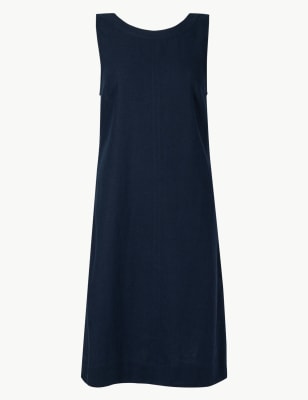 M and s linen shift sale dress