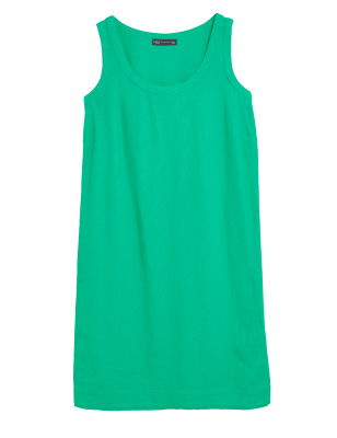 

Womens M&S Collection Ärmelloses Etuikleid mit hohem Leinenanteil - Spearmint, Spearmint