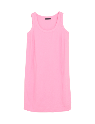 

Womens M&S Collection Ärmelloses Etuikleid mit hohem Leinenanteil - Petal Pink, Petal Pink