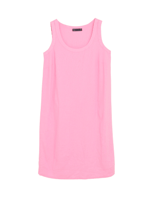 

Womens M&S Collection Linen Rich Sleeveless Shift Dress - Petal Pink, Petal Pink