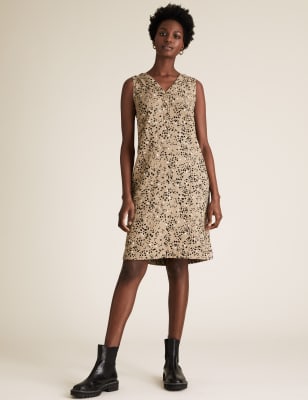 Jigsaw leopard clearance print ruffle dress