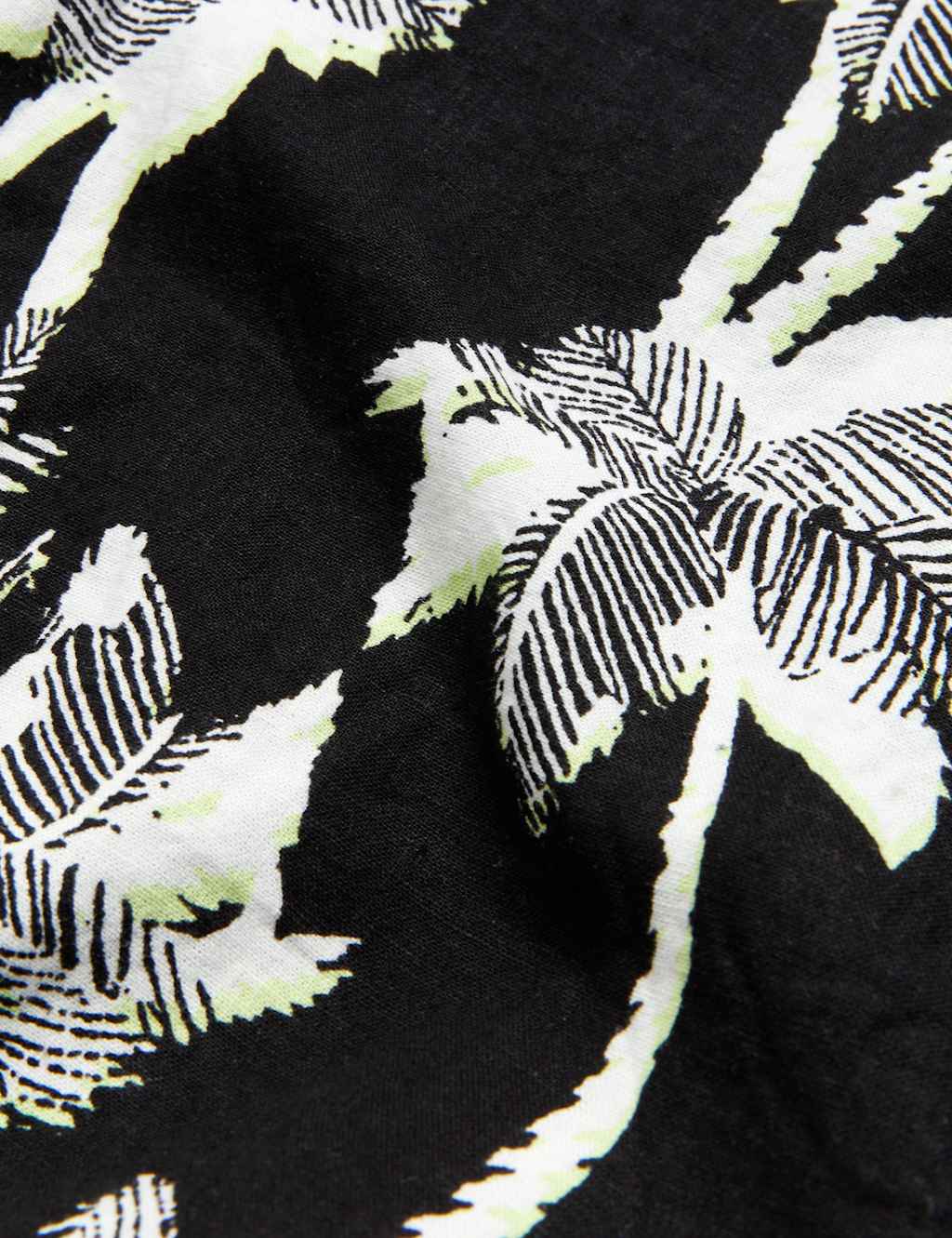 Linen Rich Printed Bardot Shift Dress image 5