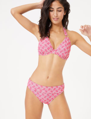 Haut de bikini non ampliforme &agrave; armatures et motif fleuri
