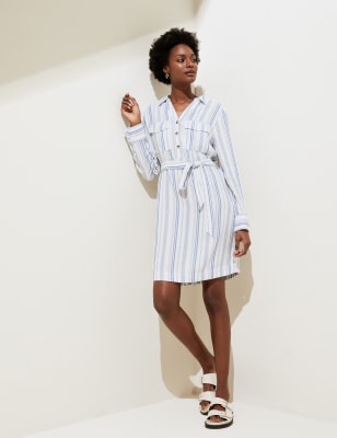 Knee length shirt shop dresses with sleeves