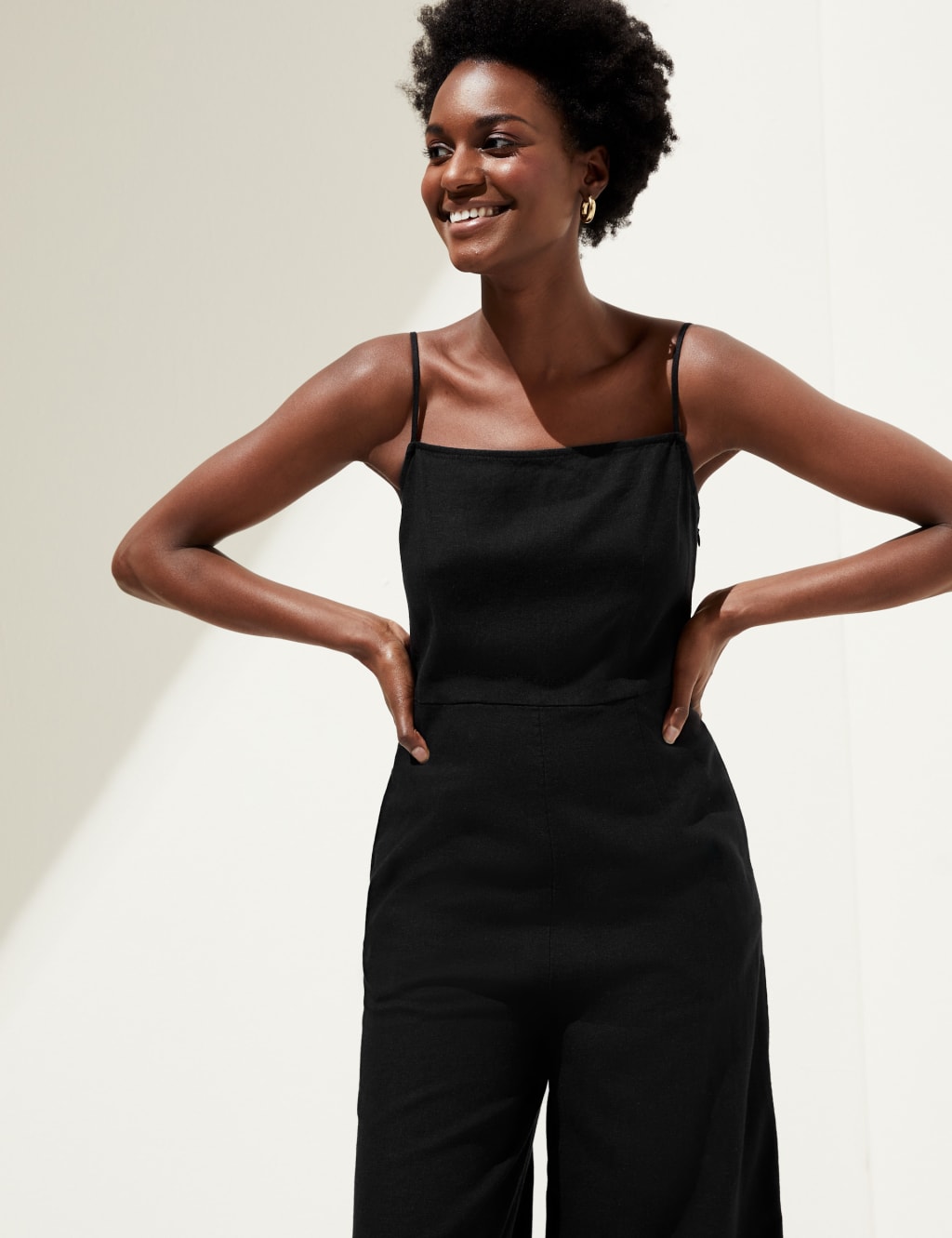 Linen Rich Sleeveless Jumpsuit image 3