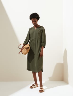 m and s ladies linen dresses