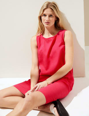 Vivo Tunu Long Slit Sleeve Knee Length Shift Dress - Maroon