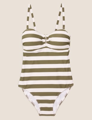 M&S Collection Tummy Control Multiway Bandeau Swimsuit - ShopStyle