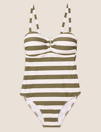 Striped Bandeau Swimsuit