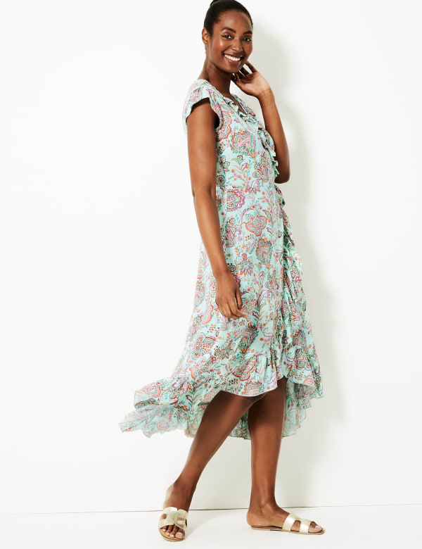 Viscose Wrap Dress Dresses
