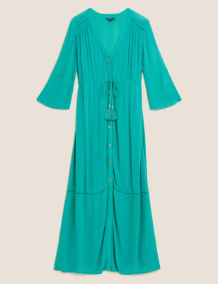 m&s green dress