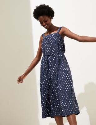 Polka dot hot sale linen dress